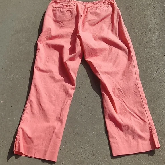 Banana Republic Martin pants. Size 8p Stretch Color: Coral - Picture 2 of 3